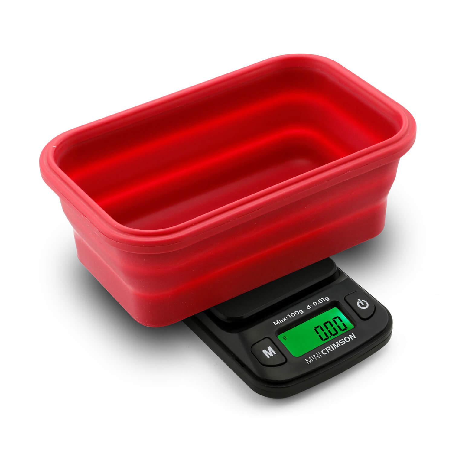 TRUWEIGH MINI CRIMSON 100G X 0.01 COLLAPSIBLE BOWL SCALE - Image 2