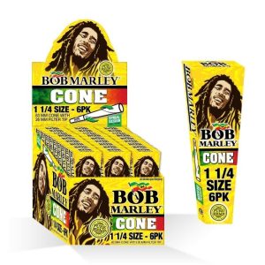 BOB MARLEY HEMP CONE 1&1/4 SIZE 33/6 PACKS