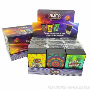 FUJIMA TATTOO DESIGN GLOW IN DARK CIGARETTE PACK HOLDER 12PCS (CH102/CH103)