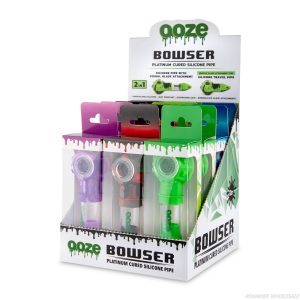 OOZE BOWSER BOX PLATINUM CURED SILICONE PIPE 12PCS MIXED COLORS