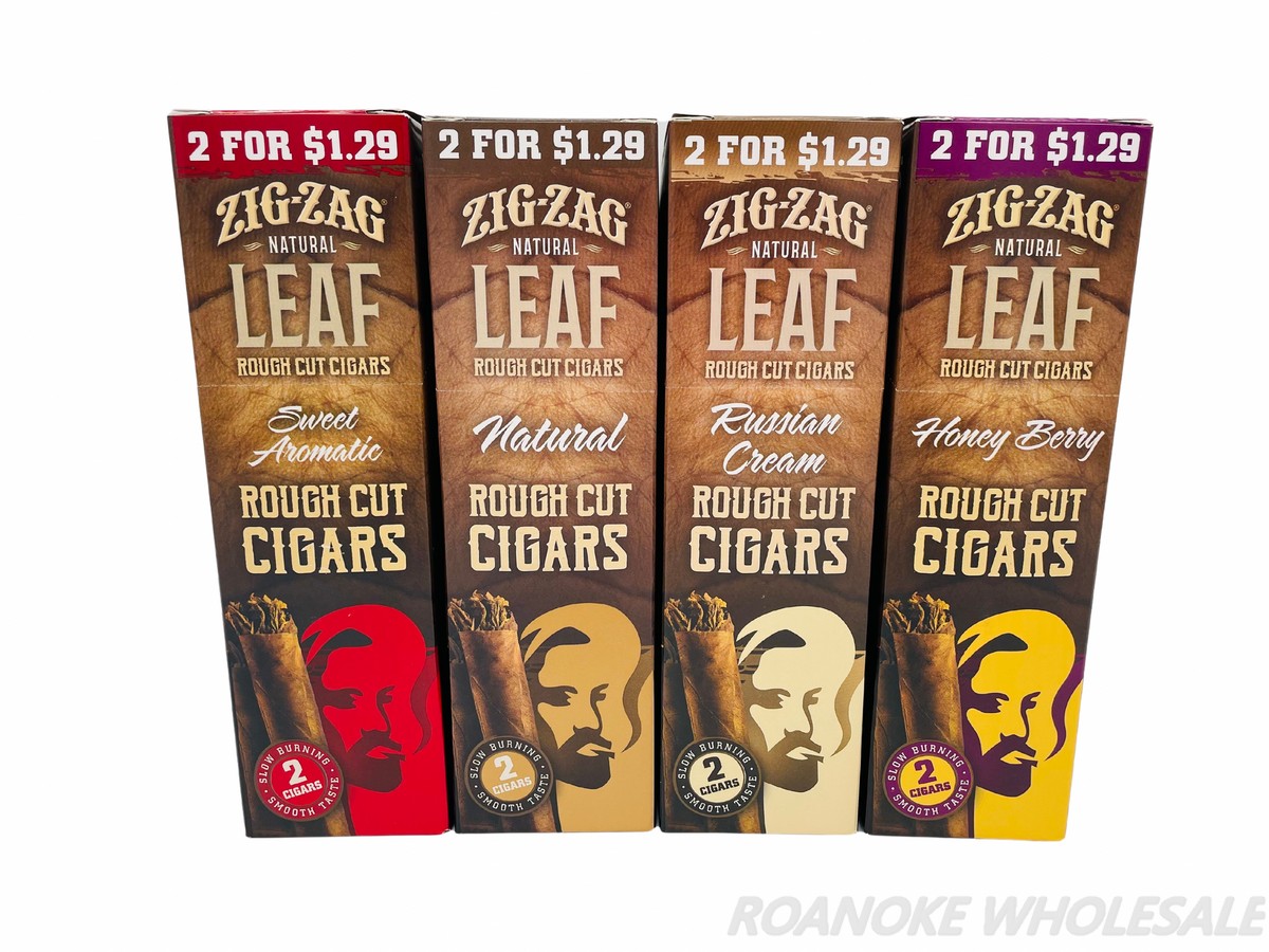 ZIG ZAG NATURAL LEAF ROUGH CUT CIGARS (2 FOR $1.29) 15/2 PACKS