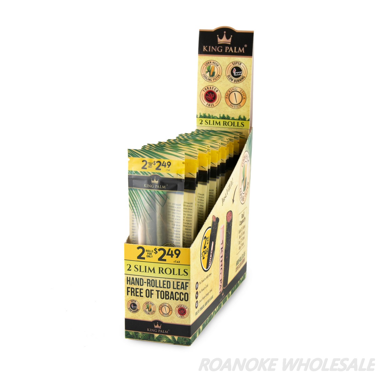 KING PALM SLIM ROLLS (1.5G) (2 FOR $2.49) 20/2 PACKS