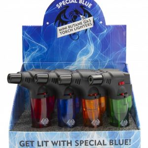 SPECIAL BLUE TORCH LIGHTERS - BERNIE PLASTIC (LT108) 12PCS [NO SHIPPING]