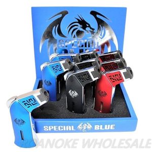 SPECIAL BLUE MINI TORCH LIGHTERS - BLUE STEEL 9PCS [NO SHIPPING]