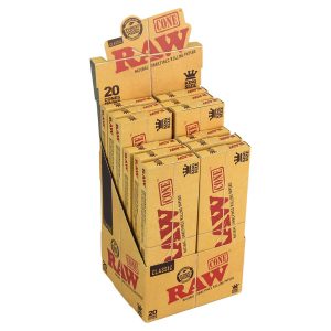 RAW CLASSIC KING SIZE CONES 12/20 PACKS