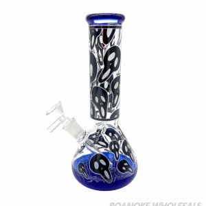 WATER PIPE 8" GHOST FACE DESIGN (GITD)