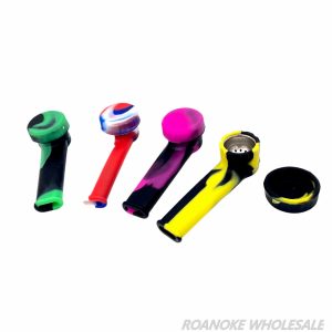 SILICONE SPOON PIPE WITH CAP 4" 10PCS