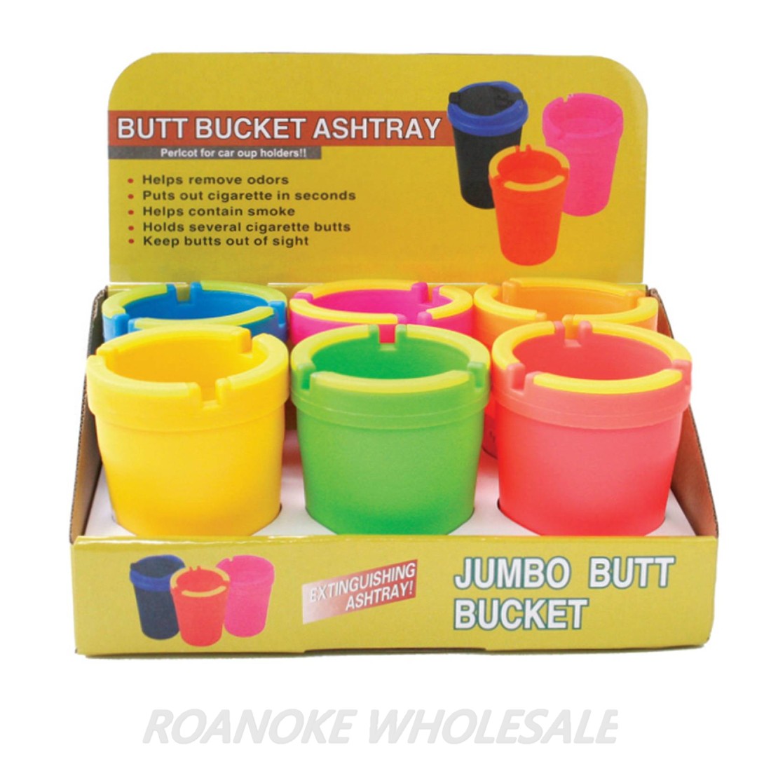 JUMBO BUTT BUCKET ASHTRAYS - COLORFUL (GITD) 6PCS - Image 2