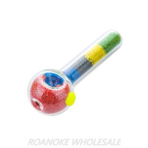SPOON PIPE 6" GLASS FILLED WITH SAND
