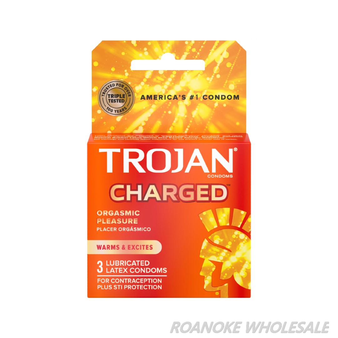 TROJAN CHARGED LUBRICATED 6-PACK OF 3PCS