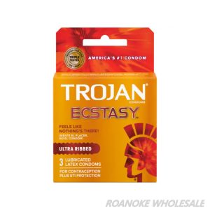 TROJAN ECTASY ULTRA RIBBED 6-PACK OF 3PCS