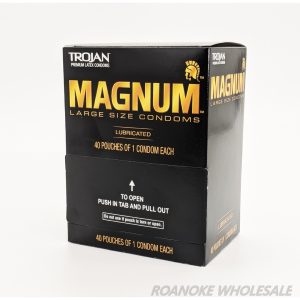 TROJAN MAGNUM 40 POUCHES OF 1 CONDOM