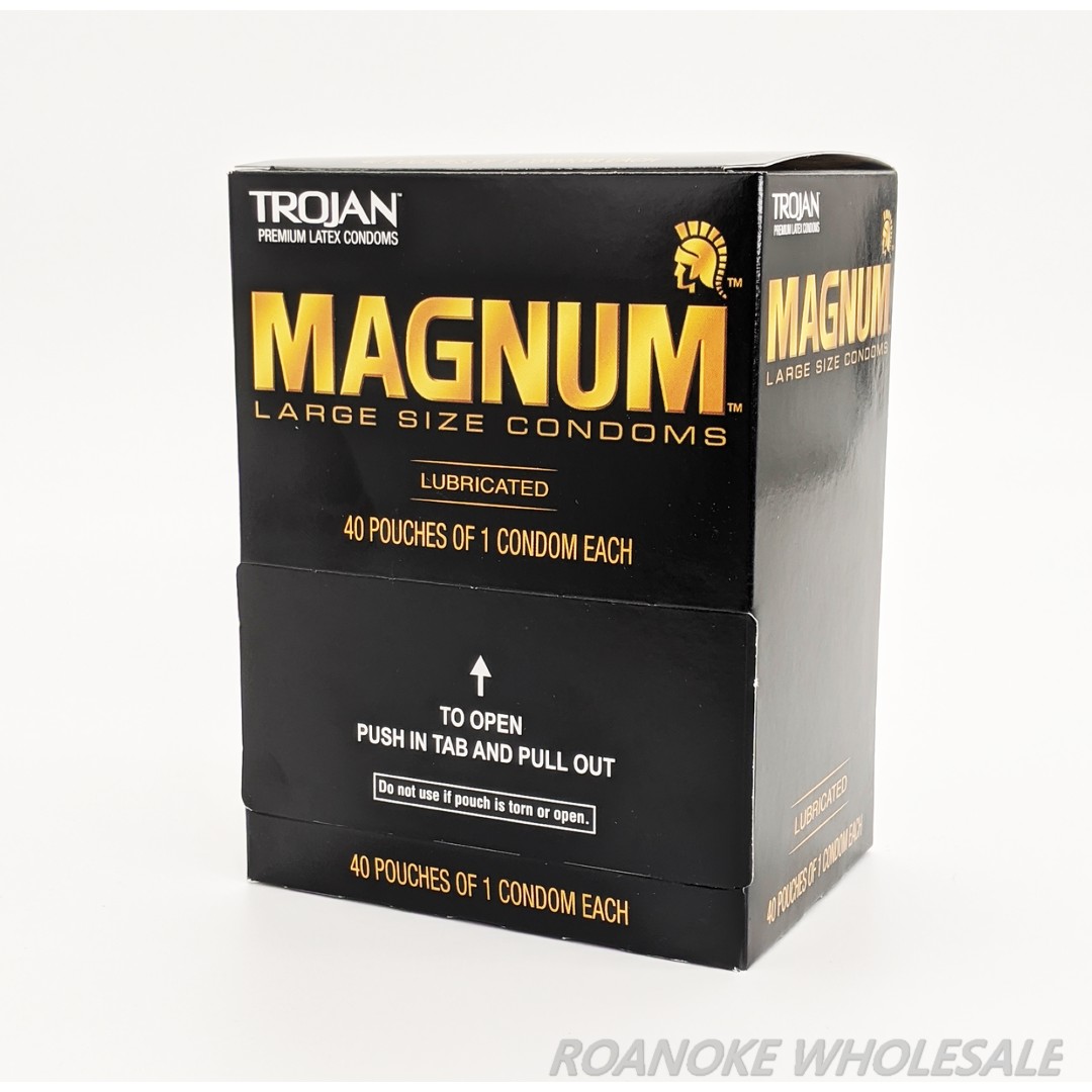 TROJAN MAGNUM 40 POUCHES OF 1 CONDOM