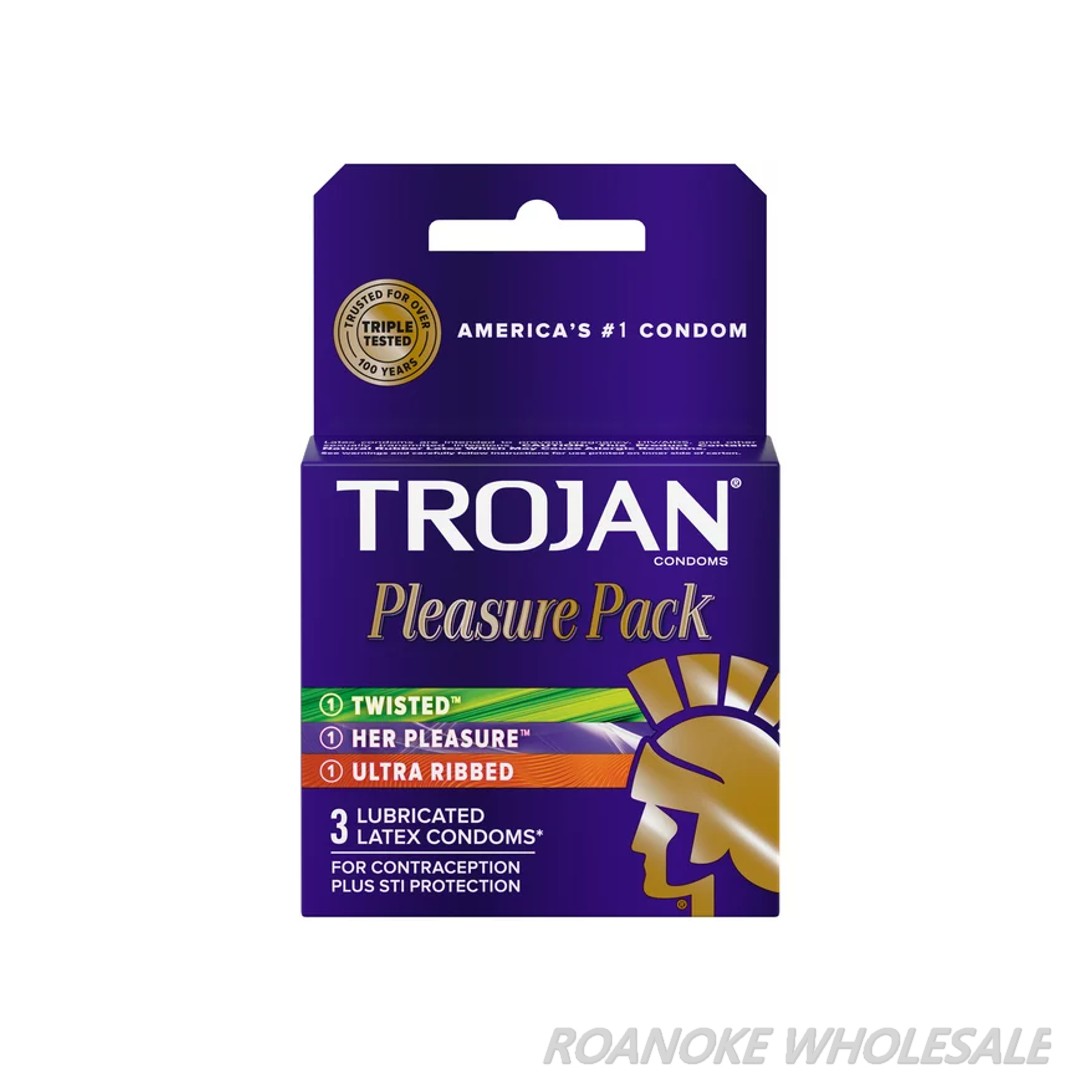 TROJAN PLEASURE VARIETY PACK 6-PACK OF 3PCS