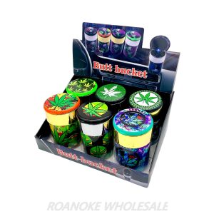 BUTT BUCKET LED ASHTRAYS - LEAF #1 DESIGN 6PCS