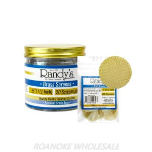 RANDYS BRASS SCREENS .5" (1/2 INCH) 20 SCREENS PER PACK