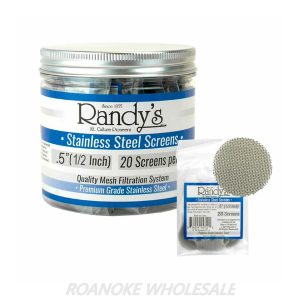 RANDYS SCREENS STAINLESS .5" (1/2 INCH) 20 SCREENS PER PACK