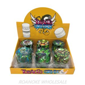 LEAF SKULL 55MM METAL GRINDER 12PCS