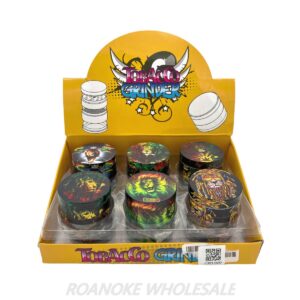 RASTA LION 55MM METAL GRINDER DESIGNS 12PCS