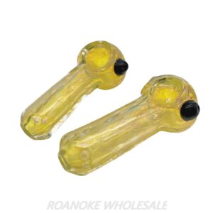SPOON PIPE (4 1/2") CLEAR CLOUD DESIGN 2PCS
