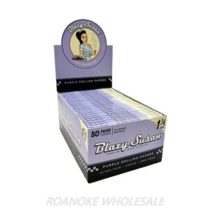 BLAZY SUSAN 1&1/4 SIZE PURPLE ROLLING PAPERS 50PCS