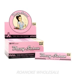 BLAZY SUSAN KING SIZE SLIM PINK ROLLING PAPERS 50PCS