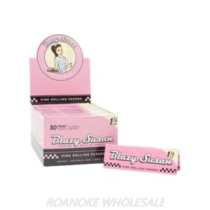 BLAZY SUSAN 1&1/4 SIZE PINK ROLLING PAPERS 50PCS
