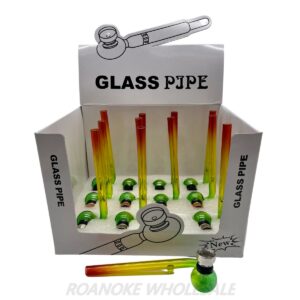 GLASS PIPE 12PCS - RASTA DESIGNS