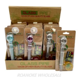 GLASS PIPE KIT / 5 SCREENS 12PCS - MIX COLORS