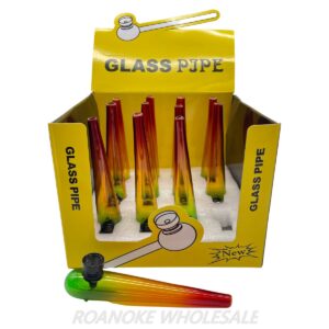 GLASS PIPE 12PCS - RASTA