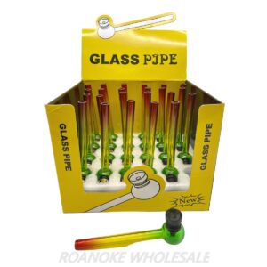 GLASS PIPE 24PCS - RASTA