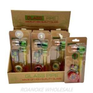 GLASS PIPE KIT / 5 SCREENS 12PCS - RASTA
