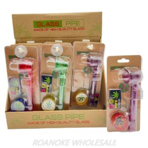 GLASS PIPE KIT / 5 SCREENS 12PCS - MIX COLORS