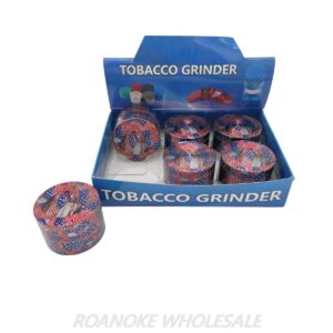LIBERTY & FLAGS 63MM METAL GRINDER 6PCS