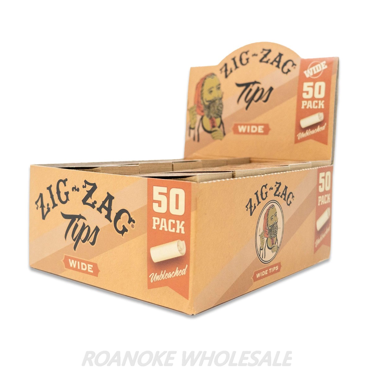 ZIG ZAG UNBLEACHED WIDE TIPS 50PCS