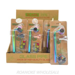 GLASS PIPE KIT / 5 SCREENS 12PCS - MIX COLORS