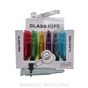 GLASS PIPE 24PCS - MIX COLORS