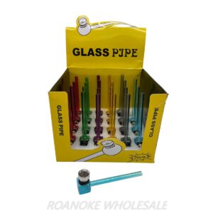 GLASS PIPE 24PCS - MIX COLORS