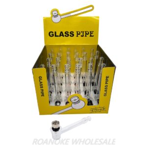 GLASS PIPE 24PCS - CLEAR
