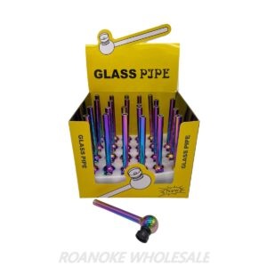 GLASS PIPE 24PCS - RAINBOW