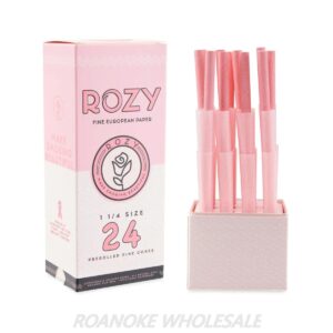 ROZY PRE-ROLLED PINK CONE 1 1/4 SIZE 24PCS