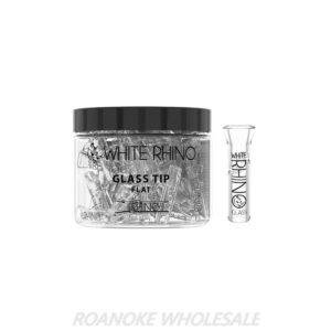 WHITE RHINO GLASS TIP FLAT 50PCS