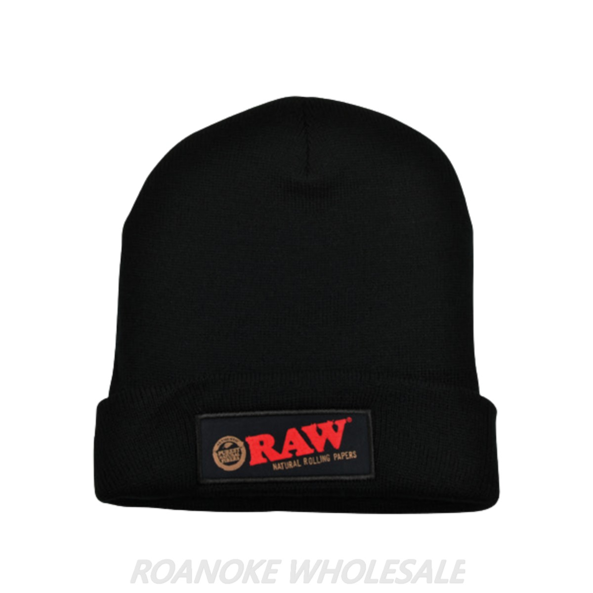 RAW BEANIE HAT BLACK