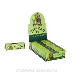 ZIG ZAG HEMP ROLLING PAPERS 1&1/4 SIZE 24PCS