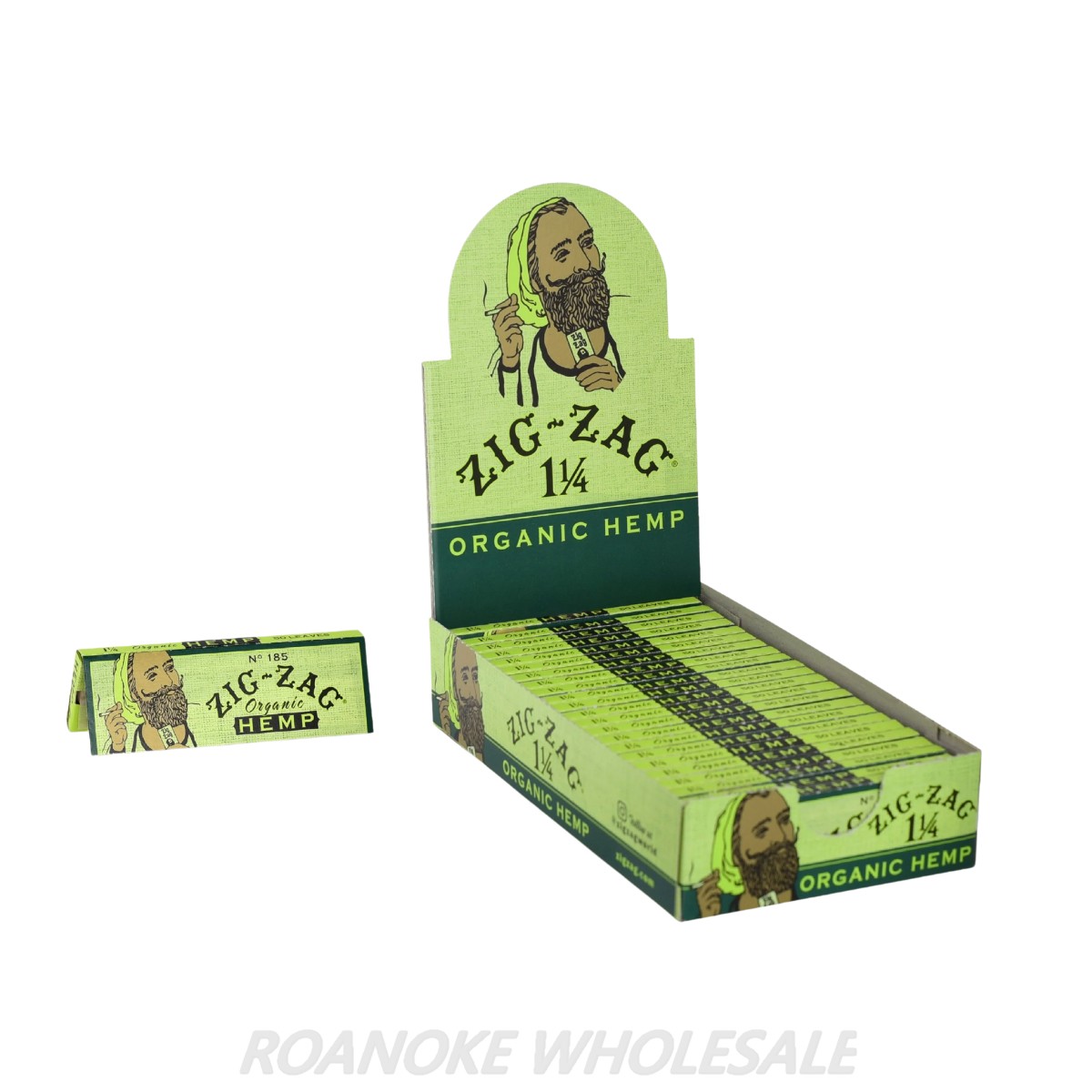 ZIG ZAG HEMP ROLLING PAPERS 1&1/4 SIZE 24PCS