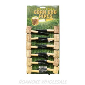 CORN COB PIPES DISPLAY 12PCS