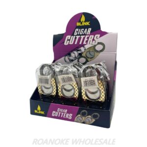 BLINK GOLD CARBON FIBER CIGAR CUTTERS 12PCS