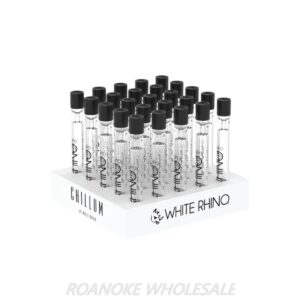 WHITE RHINO CHILLUM/ SILICONE CAP 25CT