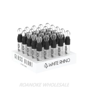 WHITE RHINO GLASS BLUNT SLIDER 25CT