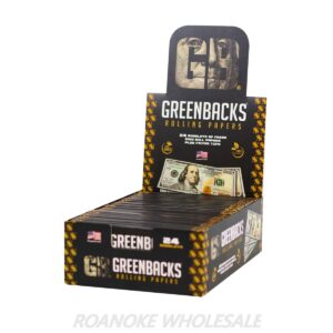 GREENBACKS ROLLING PAPERS W/ FILTER TIPS 24PCS